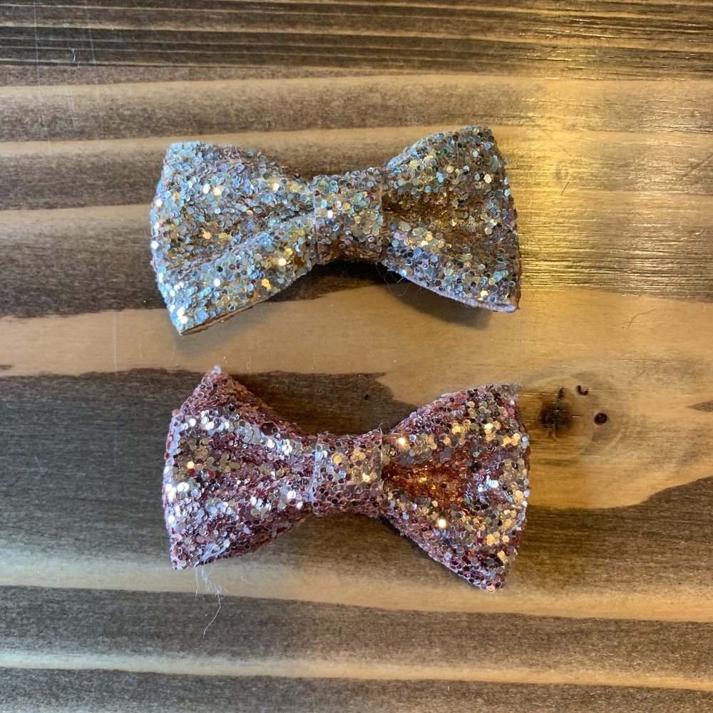 Sparkly hair bows